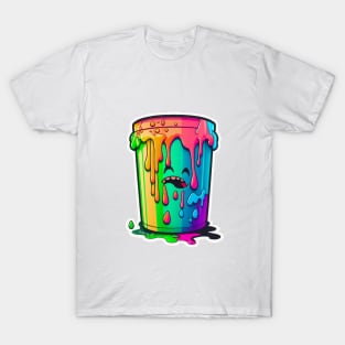 Colorful Slime Trash Can Sticker #5 T-Shirt